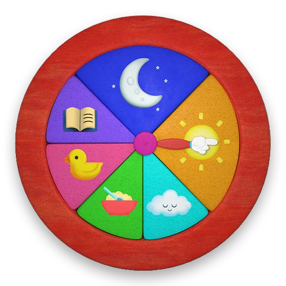The Tick Tock Clock — a wooden routine wheel